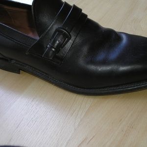 E.T. WRIGHT Men's Black Leather Loafers 10.5 B